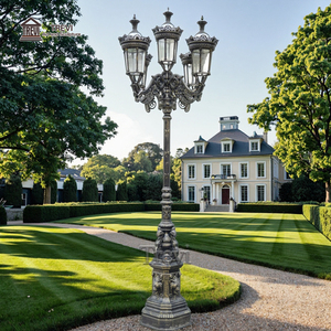 Lampione da <span class=keywords><strong>Giardino</strong></span> in Ghisa Stile Vittoriano Antico per Decorazione Europea di Castelli/Ville - Product Image 3