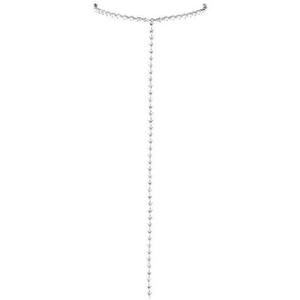 שרשרת קולר טרנדי קיץ לבן שרשרת קולר לנשים זהב כסף צבע כסף שרשרת כסף סקסי ליום השנה - Product Image 5