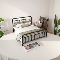 Lit en fer moderne à double usage Mobilier de chambre à coucher durable à cadre unique pour hôtel, maison, adultes et enfants