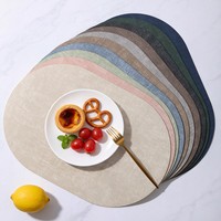 Set de table texturé en PU, style nordique, résistant à la chaleur, pour la restauration hôtelière