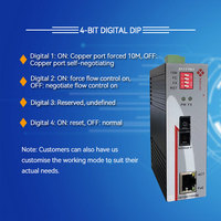 Konverter Media Industri 1 Gigabit 2 Port RJ45 10/100/1000Base-T 1000Base-X 6Gbps Kapasitas Switch 3 Tahun Serat Optik 8K MAC