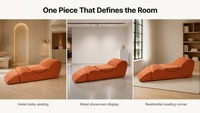 Fauteuil de relaxation ergonomique en velours côtelé avec mousse intégrée, housse amovible et lavable, vente en gros OEM ODM d'usine
