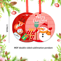Pendentifs vierges en MDF personnalisables pour sublimation, en vrac, fournitures de fête écologiques et durables pour Noël et Halloween