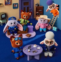 En Stock 100% Original 6 PCS/Box Mini so Zootopia Figures Vinyl Plush Dolls Pendentif Blind Boxes Kawaii Nick Judy Toys Mystery Box