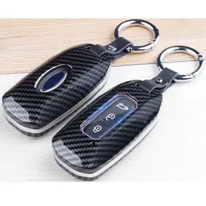 carbon fiber Car Key Case Cover for ford territory 2019 2020 2021 2022 Keybag Shell Protection accessories 2023 equator auto
