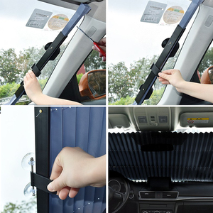 Parasol Retráctil de 65cm 70CM para Parabrisas Delantero de Auto, SUV o Camioneta, Fácil de Usar, con Ventosas, Aislamiento Térmico y Protección UV - Product Image 5