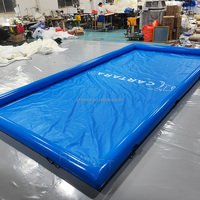 Collecteur d'eau de protection de l'environnement nettoyant le tapis gonflable de retenue d'eau de lavage de voiture