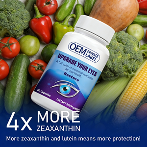 Integratore Naturale per la Salute degli Occhi OEM/ODM in Capsule con Luteina, Vitamina C, Vitamina D, Vitamina <span class=keywords><strong>E</strong></span> <span class=keywords><strong>e</strong></span> Olio di Pesce Omega-3, Confezione da 60 - Product Image 2