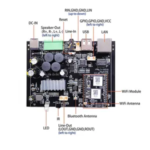 Up2stream Amp V3 Papan Amplifier Digital, Papan Penguat Digital Stereo Audio Diy Rumah Profesional