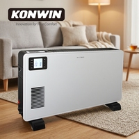 KONWIN — chauffage convexe électrique Portable, ventilateur turbo à écran LCD, avec minuterie de 24 heures DL09L 2300W