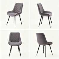 Prix de gros - Chaises de salle à manger ergonomiques et stables de style nordique, très vendues, avec pieds en métal pour la maison, l'hôtel et l'appartement