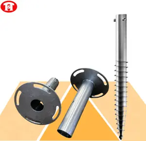 adjustable foundation helix pile and ground screw earth screw anchor for garden