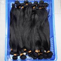 Extensions de cheveux humains vierges Remy vietnamiens bruts de 30 pouces, double trame, lisses, tissées à la machine