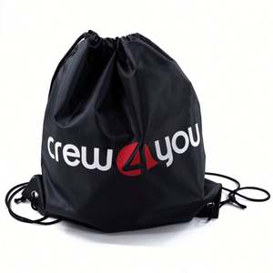 Custom Classic Printed Recycled Waterproof 210D Polyester <b>Drawstring</b> <b>Backpack</b> Sport Gym Storage Sack Bag - Product Image 4
