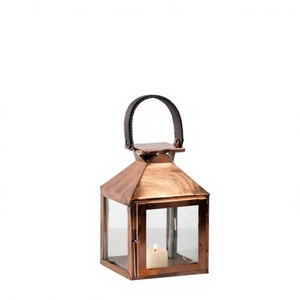 Stainless Steel Mini <b>Lantern</b> <b>Candle</b> <b>Holder</b> Set of 2 Metal <b>Candle</b> Jar Portable Table Decoration for Wedding - Product Image 3