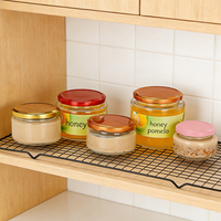 Grand bocal de conservation alimentaire en verre vide de 220 ml et 280 ml avec couvercle hermétique pour cuisine, confiture, miel, conteneur alimentaire, stockage quotidien, qualité alimentaire