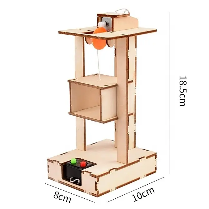 SEALAND STEAM Challenge costruisci un ascensore elettrico fai da te Kit di costruzione in legno fisica STEM Toys For Kids