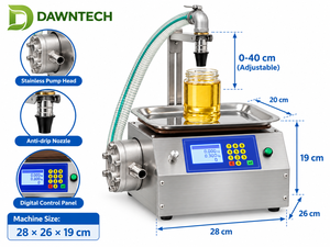 Semi Auto Weighing Liquid Filling Machine Stainless Steel Pump Filler for Honey Sesame Paste Edible Oil Syrup and Viscous Liquid - Product Image 3