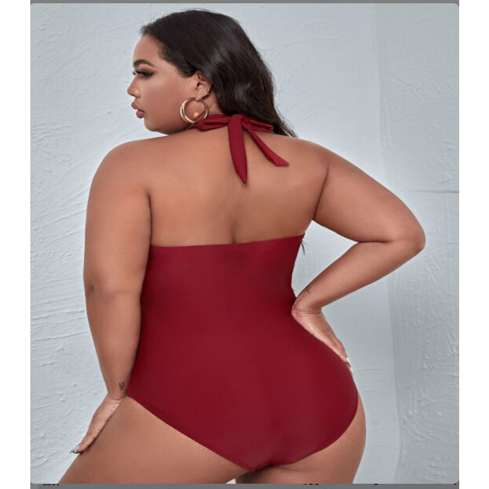 2022 new all-in-one backless sexy solid Bikini Swimsuit women's environmentally friendly recycled nylon swimsuit