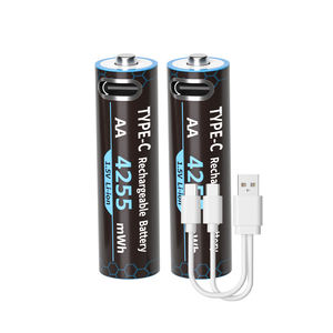 PUJIMAX, оптовая продажа, 1,5 В, АА, цилиндрические батареи, аккумуляторные литий-ионные батареи с зарядным кабелем <span class=keywords><strong>2</strong></span> в 1 - Product Image 1