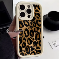 Étui léopard pour iPhone 11 12 13 14 15 16 Pro Max X XR XS Max 7 8 Plus SE 2020 2022 Coque souple antichoc pour téléphone