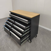 Carrito de Herramientas Móvil con 7 Cajones, Acero con Recubrimiento en Polvo, Cajones con Cerradura, Personalizable OEM/ODM, Gabinete de Herramientas para Reparación de Automóviles, Capacidad de Carga de 540 kg