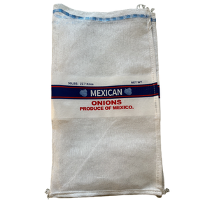 Sacs agricoles en filet Leno PP blanc avec étiquettes - Robustes pour le stockage et le tri <span class=keywords><strong>de</strong></span> l'<span class=keywords><strong>ail</strong></span> - Product Image 4