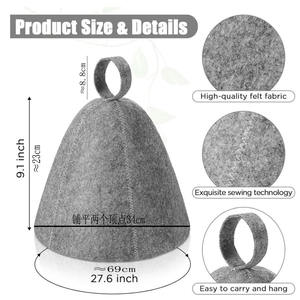 Gorro de fieltro de lana engrosado al por mayor, anti-calor, de secado rápido, tipo toalla, para baños, turbante, secador de pelo, accesorios de ducha - Product Image 3
