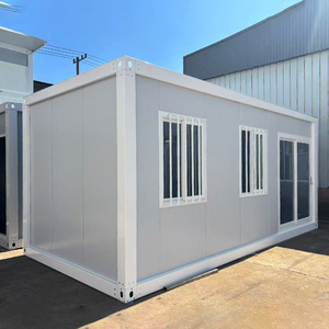 Casas Contenedor Plegables Prefabricadas en China con Panel Sándwich Transpirable, Fáciles de Instalar, Diseño Moderno para Uso en Oficinas - Product Image 1