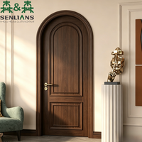 Porta in Legno Curva Classica SLS, Porta Interna di Lusso Personalizzata per Ville di Alta Gamma, Soluzione per Tutta la Casa