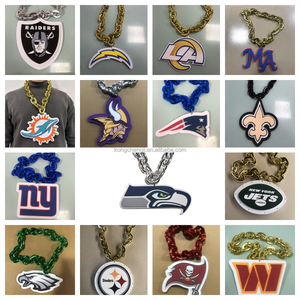 Bán buôn 32 USA NFL ĐộI Logo người hâm mộ chuỗi lớn Vòng cổ Hip Hop 3D EVA bọt Dây chuyền thời trang dây chuyền trang sức AFC Miami cá heo - Product Image 6