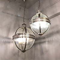 Américain rétro style industriel LOFT hôtel lampe magasin allée sphérique verre Victoria lustre