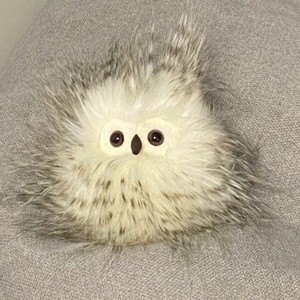 Peluche Hibou Bertie Version UK JC Haute Qualité 12cm, avec base lestée, texture duveteuse, toucher doux et moelleux, hibou effiloché, jouet en peluche, décoration d'intérieur - Product Image 3