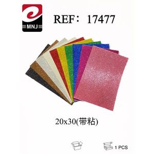 Fogli di schiuma glitterata Mnj 20x30 cm con adesivo per lavori manuali 1 pz - Product Image 3