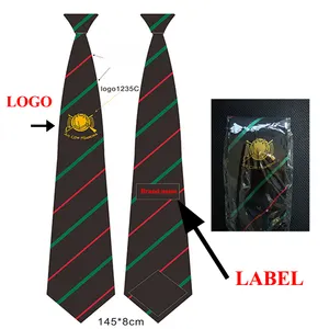 Luxury Mens Suit Accessories Cufflink Black Red Striped Silk Wedding Tie And Hanky Set