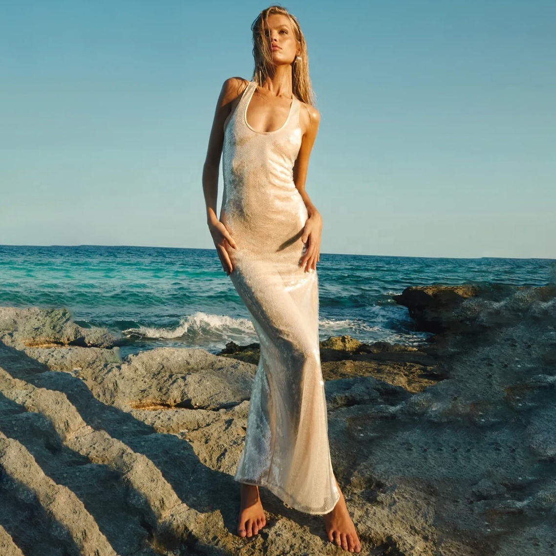 Shop Our Nude Dress Long collection for elegant occasions