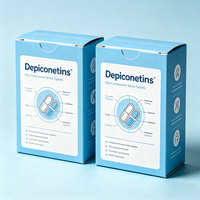 Boîte d'emballage personnalisée pour compléments alimentaires, boîte en carton avec laminage mat pour capsules de vitamines