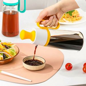 Hot Selling Glass Kitchen Olive Oil <b>Bottle</b> With Silicone Brush New 2-in-1 Silicone <b>Dropper</b> Measuring Oil Dispenser <b>Bottle</b> - Product Image 6