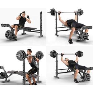 Equipo de gimnasio Banco ajustable Inclinación ajustable Banco para sentarse Plegable multifunción mancuerna ejercicio peso plano benc - Product Image 4