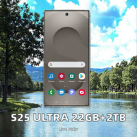 Smartphones S25 Ultra 22 Go + 2 To Deca Core Android 15.0 Écran HD 6,9 pouces 144 Hz 108 MP Recharge rapide 100 W Gaming Reconnaissance faciale Anglais