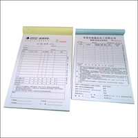 Modèle de formulaires autocopiants en trois exemplaires A5 pour ordres de vente, commandes d'achat, bons de livraison et reçus, avec conception d'impression personnalisée