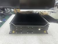Mini PC Wanlan sin ventilador, Barebone i3 4005U, 2LAN, 8USB, 6COM, Micro PC industrial, VGA HD, 2 salidas, PC integrado con tira lateral