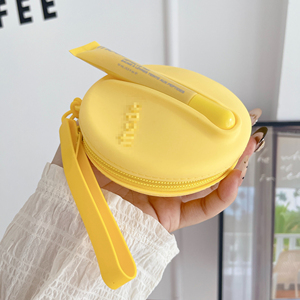 Borsa per il trucco lucidalabbra con logo <span class=keywords><strong>Hailey</strong></span> Bestseller portafoglio portatile in Silicone custodia per telefono moneta e rossetto stile creativo - Product Image 6