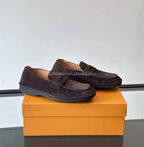 <span class=keywords><strong>Mocassin</strong></span> décontracté en cuir de veau riche en <span class=keywords><strong>daim</strong></span> <span class=keywords><strong>marron</strong></span> Derby nouveau avec étiquettes en cuir affaires unisexe chaussures habillées pour hommes mocassins pour hommes en <span class=keywords><strong>daim</strong></span> - Product Image 6