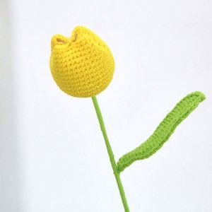 Venta al por Mayor de Tulipanes de Ganchillo Hechos a Mano, Decoración de Bodas, Flores Artificiales de Tulipán para el Día de San Valentín - Product Image 5