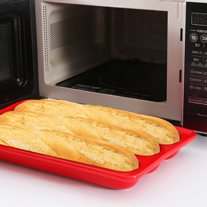 Chảo Nướng Bánh Mì Nướng Bằng Sứ Không Dính Khuôn Nướng Bánh Mì Kiểu Pháp Burgundy France Baguette Baker - Product Image 4