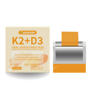 Tiras de Vitaminas Veganas Disolubles Ausreson, Tiras de Vitaminas de Alta Absorción, Tiras Orales Disolubles de Vitamina D3 K2 - Product Image 1