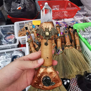 ไม้กวาดแม่มดแกะสลักด้วยมือจากหินคริสตัลธรรมชาติสำหรับงาน DIY ขายส่ง - Product Image 2