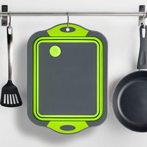 NOVISON Multifunctional Home Kitchen Collapsible <b>BBQ</b> Prep Tub Green Water Colander Basket Folding Plastic Cutting Board - Product Image 6