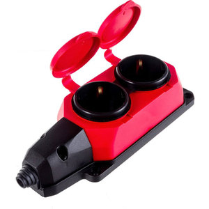 Regleta de alimentación Schuko de 2 vías Vito Red 2P+T IP44 para exteriores, resistente al agua - Product Image 3